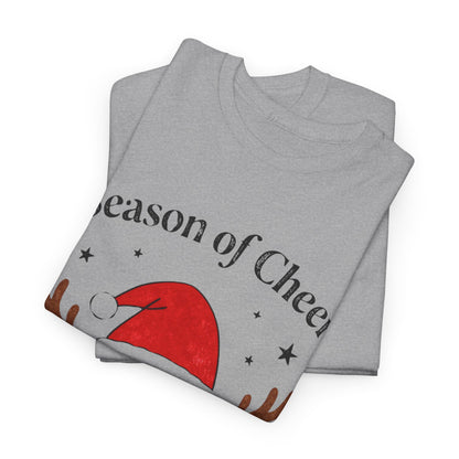 Bright Hearts Reindeer Christmas T-Shirt – Cozy Holiday Gift for Family and Friends