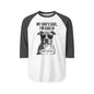 Cooler Than My Dog Raglan – Witty Graphic Tee for Dog Dads, Moms & Pet Enthusiasts