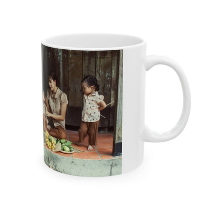 Custom Vietnamese Countryside Family Mug – Personalized Heritage Photo Cup