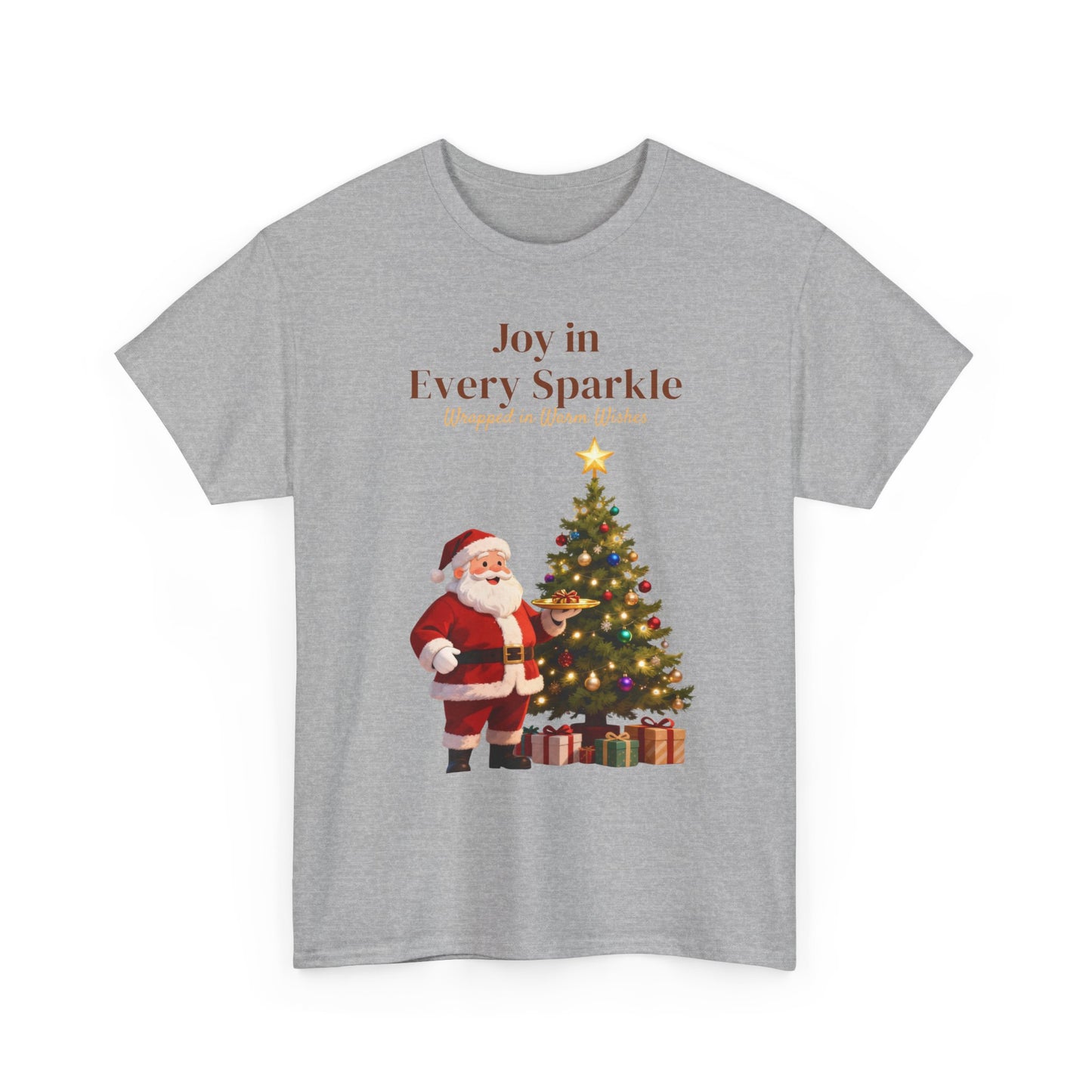 Cozy Santa & Tree Christmas T-Shirt – Festive Holiday Tee for Joyful Winter Days