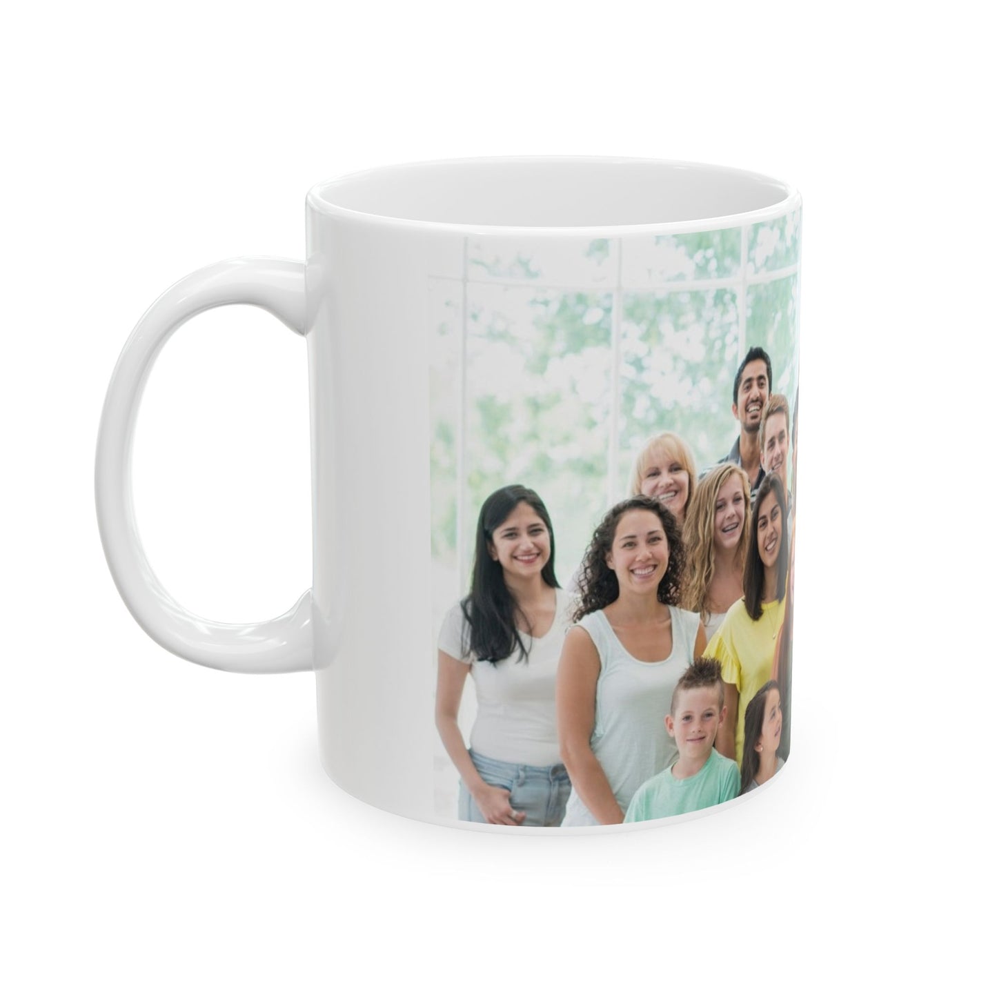 Community Photo Ceramic Mug — Personalized Group Photo Coffee Cup (11oz & 15oz)