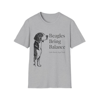 Serene Beagle Graphic Tee – Classic Monochrome Dog Lover Shirt with Peaceful Vibes
