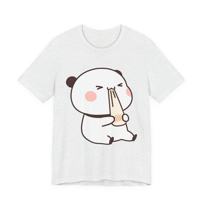Cute Ramen Panda Tee – Whimsical Noodle Bowl Illustration Shirt