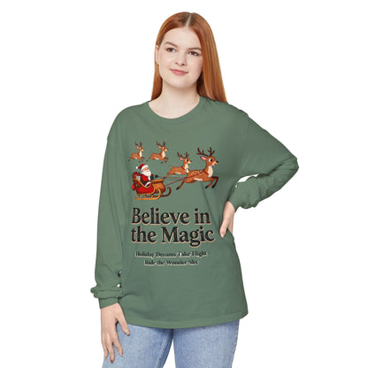 Holiday Spirit Long Sleeve Tee – Believe in the Magic of Christmas with Cozy Festive Style