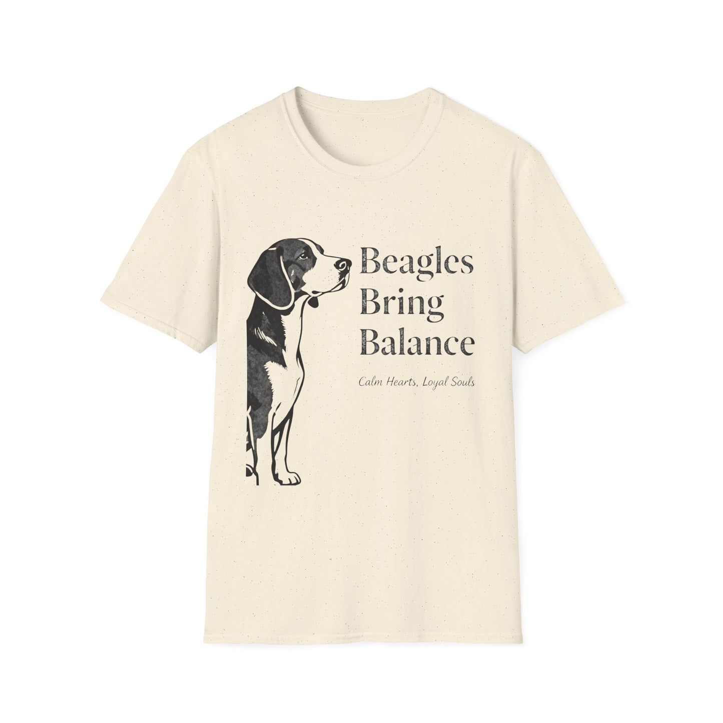 Serene Beagle Graphic Tee – Classic Monochrome Dog Lover Shirt with Peaceful Vibes