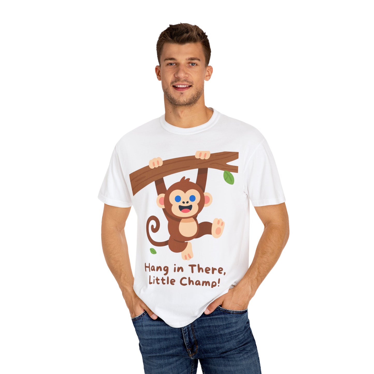 Little Champ Monkey Tee – Adorable “Hang In There” Kids Shirt for Everyday Adventure