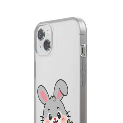 Playful Bunny Holding Carrot Phone Case – Soft, Charming Protective Cover