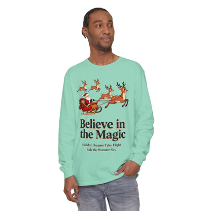 Holiday Spirit Long Sleeve Tee – Believe in the Magic of Christmas with Cozy Festive Style