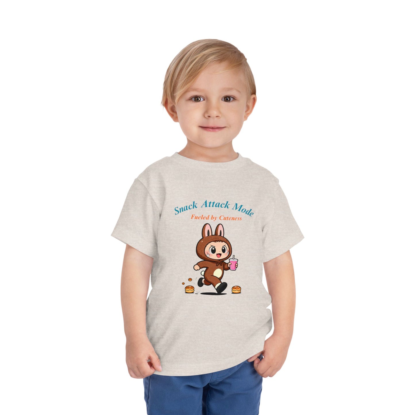 Snack Attack Bunny Tee for Toddlers – Cute Food-Loving Kids Graphic Shirt