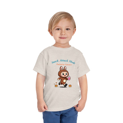 Snack Attack Bunny Tee for Toddlers – Cute Food-Loving Kids Graphic Shirt
