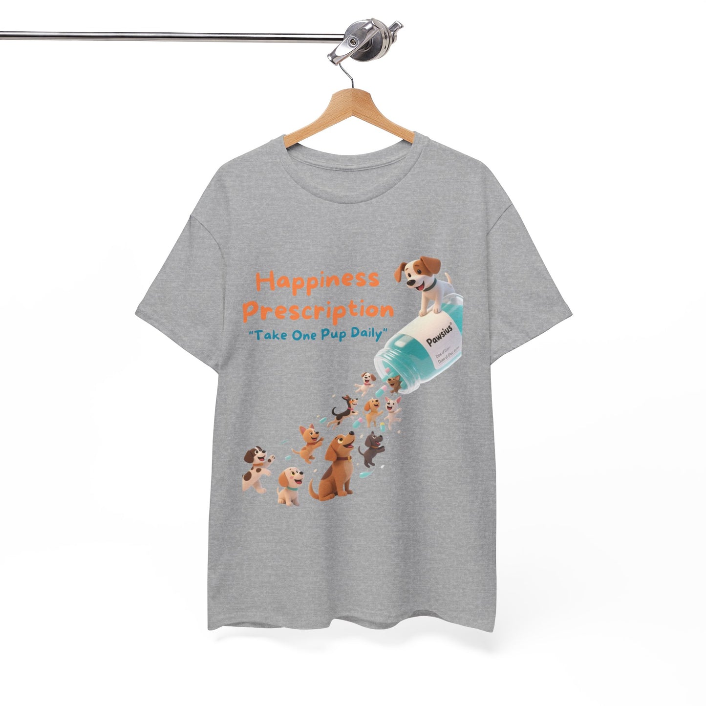 Prescription for Joy T-Shirt – Playful Dog Lover Tee with Cute Puppies and Positive Vibes