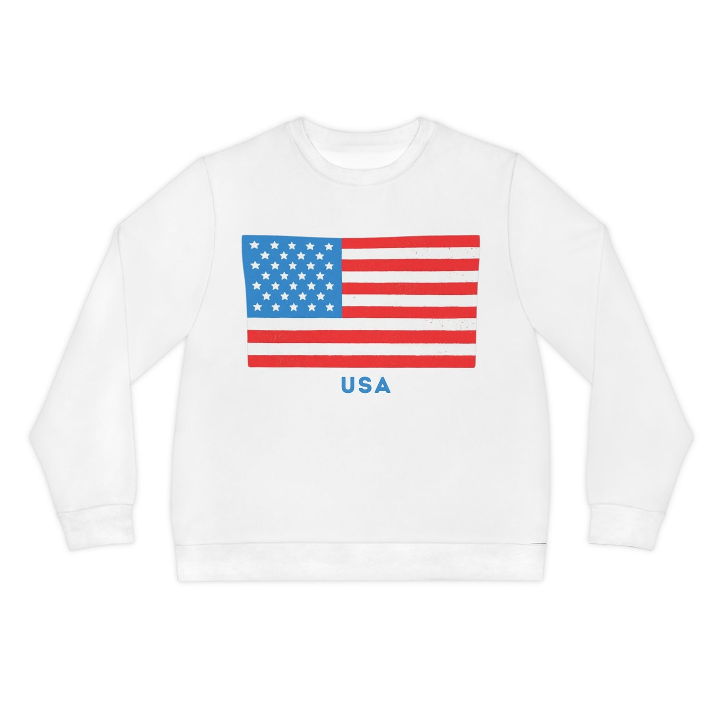 American Pride Lightweight Sweatshirt – Bold USA Flag Print