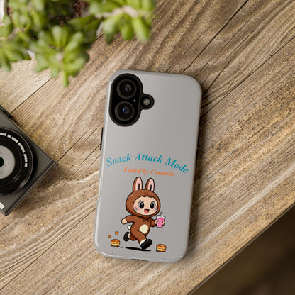 Bunny Bite Delight Phone Case – Cute Rabbit Snacking Design for Food Lovers