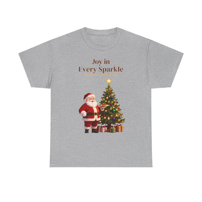 Cozy Santa & Tree Christmas T-Shirt – Festive Holiday Tee for Joyful Winter Days