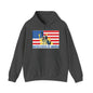 Custom Patriotic USA Flag Hoodie – Unisex Heavy Blend™ Sweatshirt | American Pride | Personalized Gift