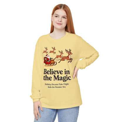 Holiday Spirit Long Sleeve Tee – Believe in the Magic of Christmas with Cozy Festive Style