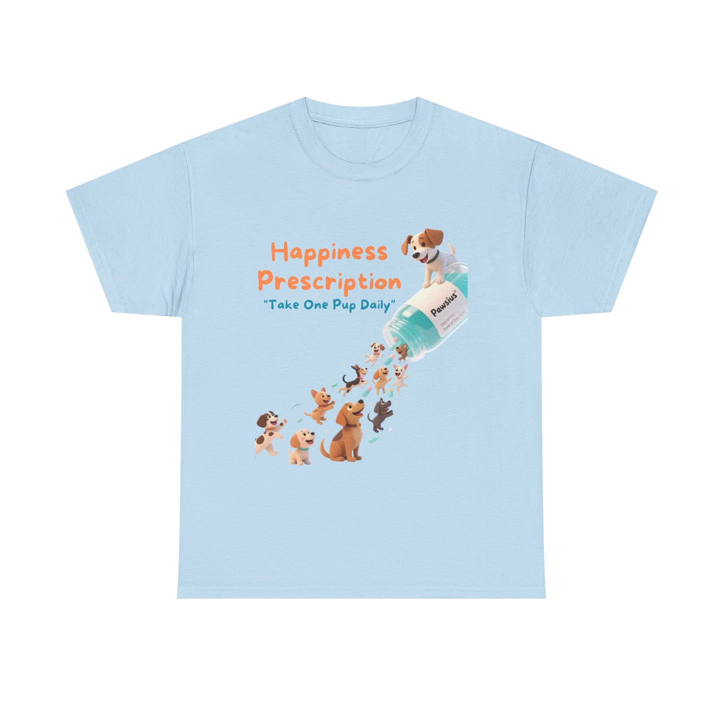 Prescription for Joy T-Shirt – Playful Dog Lover Tee with Cute Puppies and Positive Vibes