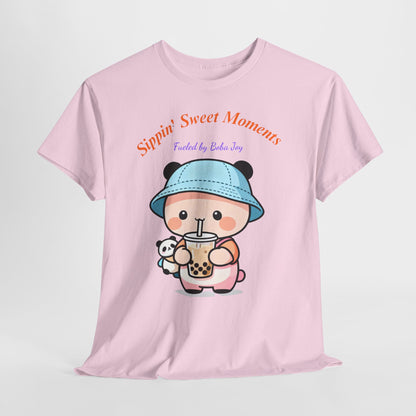 Kawaii Boba Panda T-Shirt – Cute Bubble Tea Lover Graphic Tee for Everyday Sweet Vibes