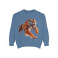 Custom Fierce Tiger Graphic Unisex Garment-Dyed Sweatshirt
