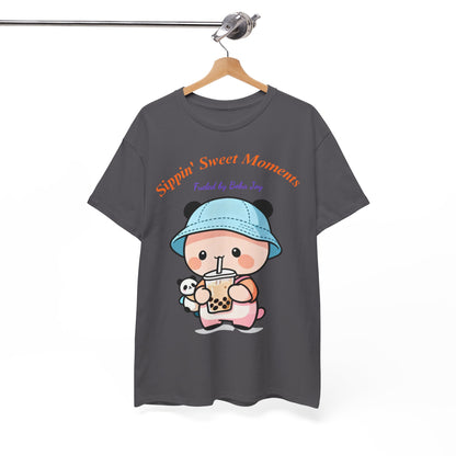 Kawaii Boba Panda T-Shirt – Cute Bubble Tea Lover Graphic Tee for Everyday Sweet Vibes