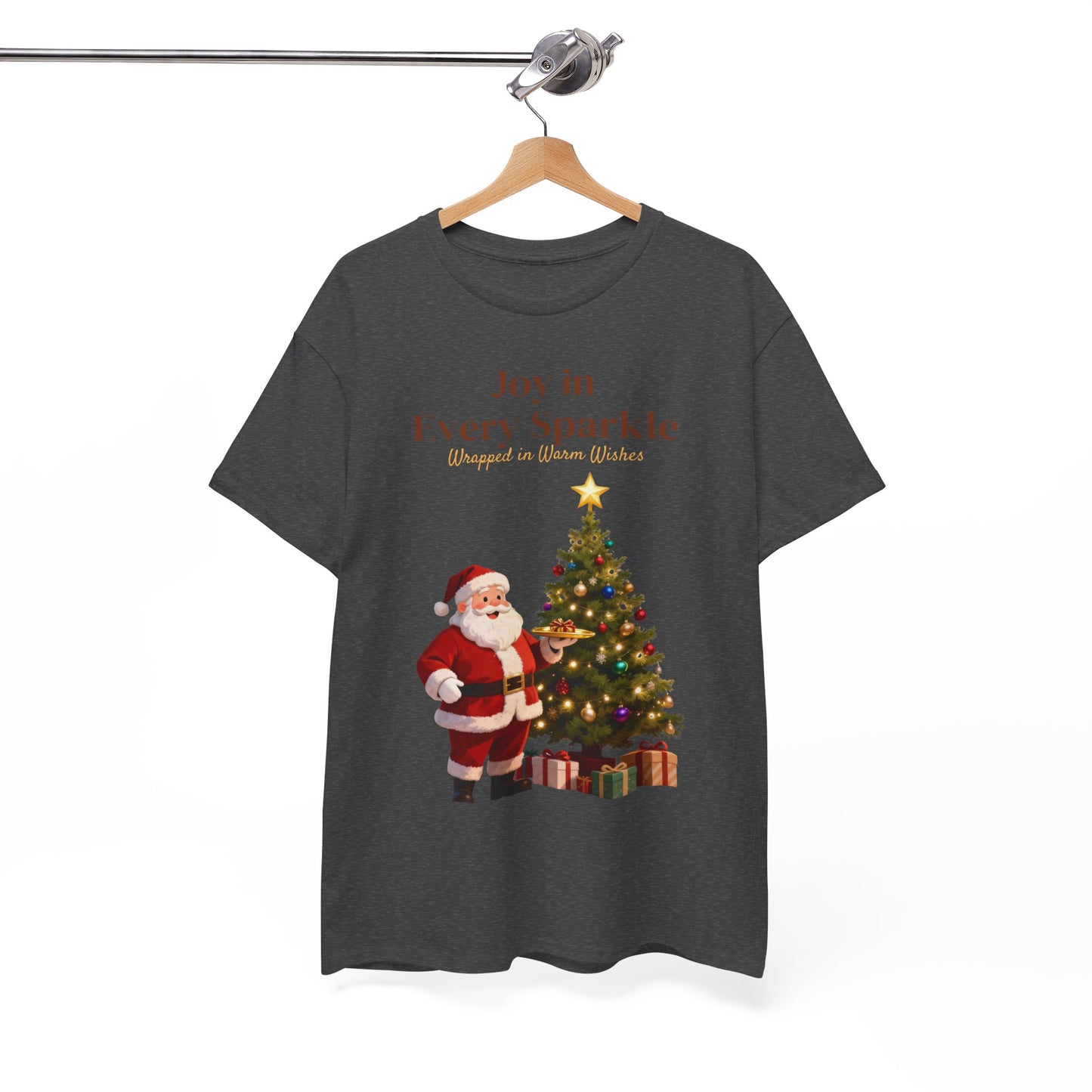 Cozy Santa & Tree Christmas T-Shirt – Festive Holiday Tee for Joyful Winter Days