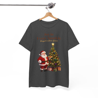 Cozy Santa & Tree Christmas T-Shirt – Festive Holiday Tee for Joyful Winter Days