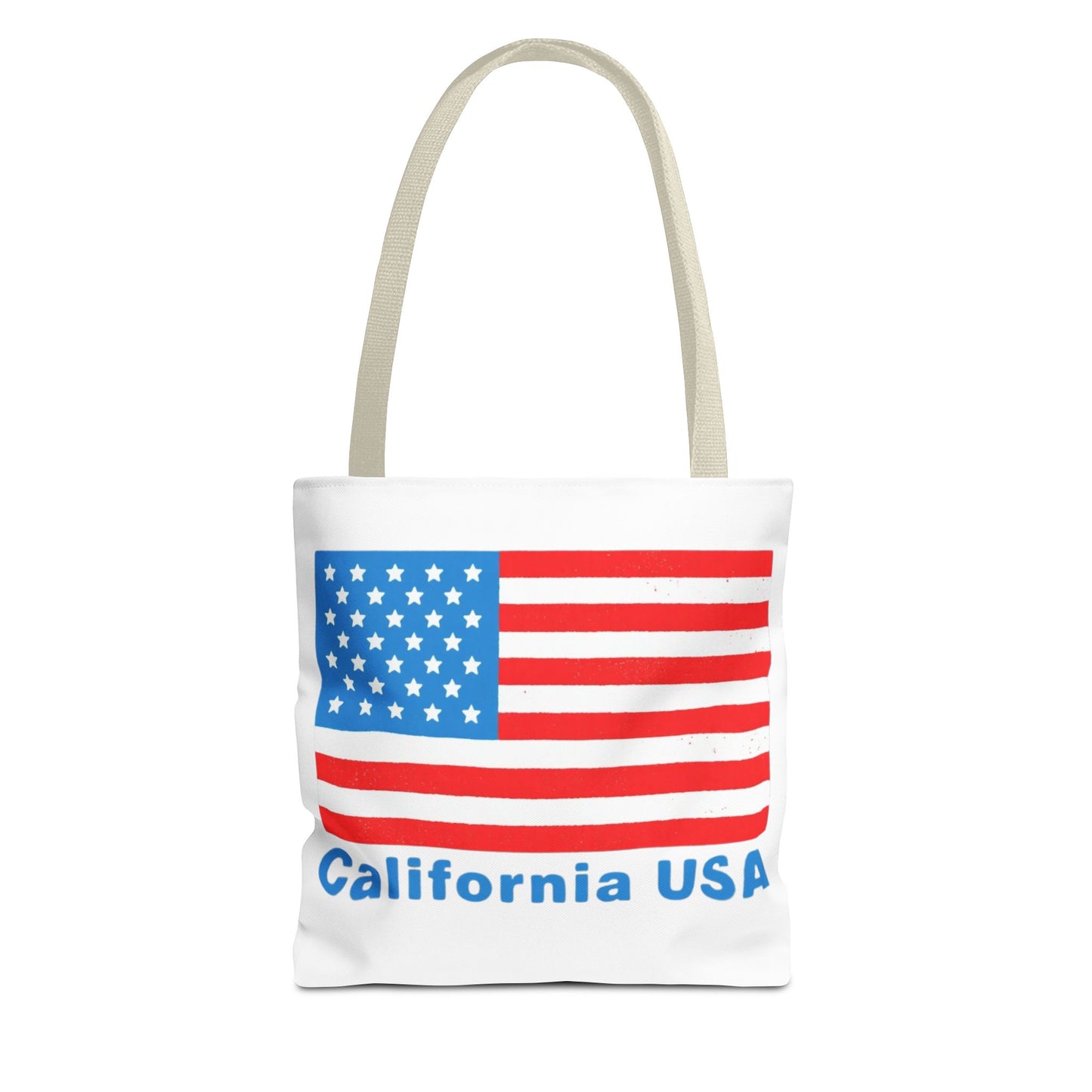 California Bear Pride Tote – Bold USA Flag Canvas Bag for Everyday Carry