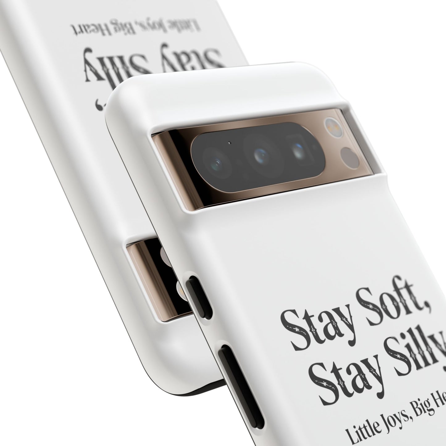 Orange Cat Aesthetic Phone Case – Stay Soft, Stay Silly | Custom Text Available | Little Joys, Big Heart