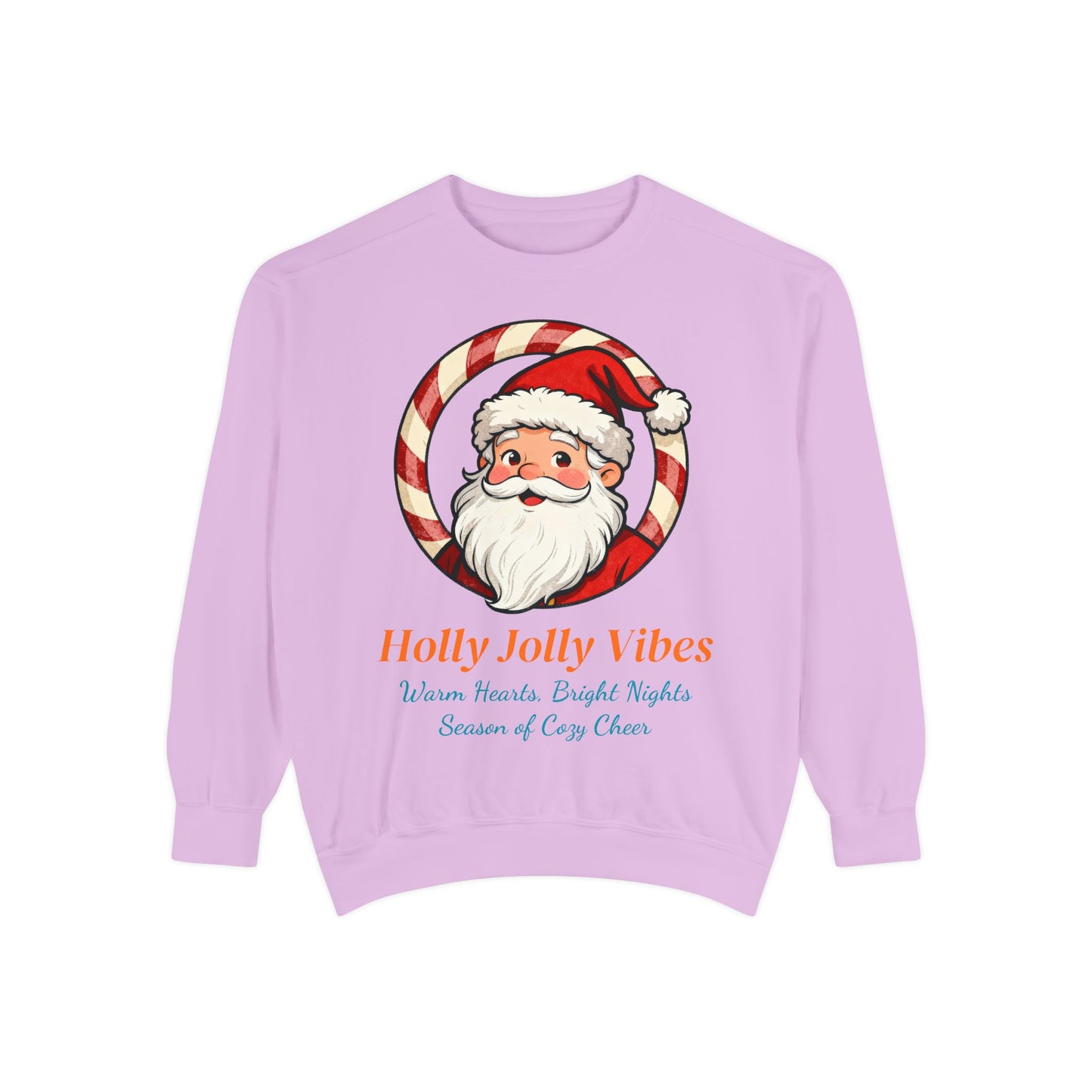 Vintage Santa Face Christmas Sweatshirt – Cozy “Holly Jolly” Holiday Pullover for Winter Cheer
