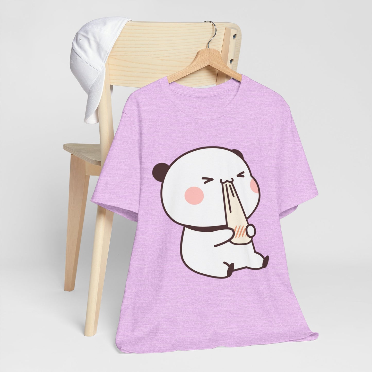 Cute Ramen Panda Tee – Whimsical Noodle Bowl Illustration Shirt