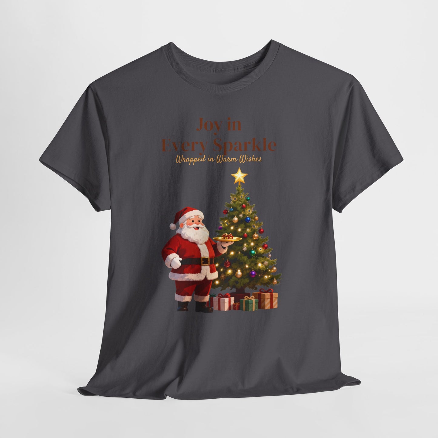 Cozy Santa & Tree Christmas T-Shirt – Festive Holiday Tee for Joyful Winter Days