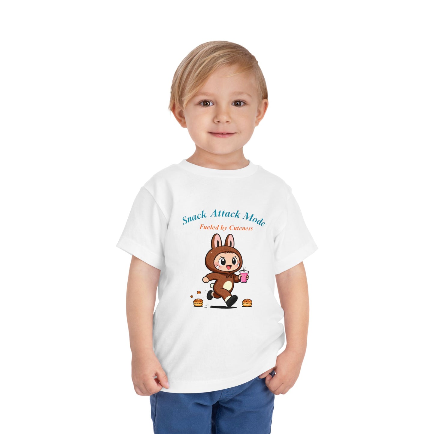 Snack Attack Bunny Tee for Toddlers – Cute Food-Loving Kids Graphic Shirt
