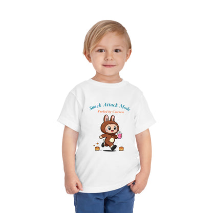 Snack Attack Bunny Tee for Toddlers – Cute Food-Loving Kids Graphic Shirt