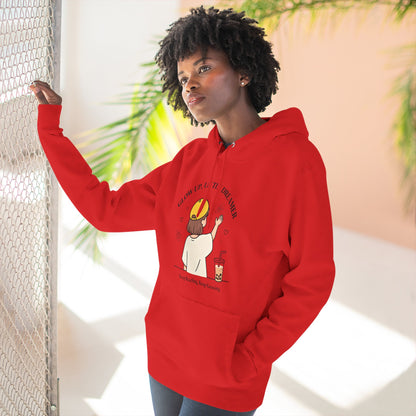 Kawaii Cat Café Hoodie – Soft Fleece Pullover with Relaxed Dreamer Message