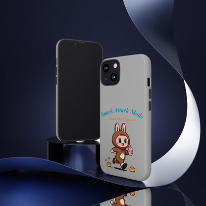 Bunny Bite Delight Phone Case – Cute Rabbit Snacking Design for Food Lovers