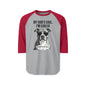 Cooler Than My Dog Raglan – Witty Graphic Tee for Dog Dads, Moms & Pet Enthusiasts