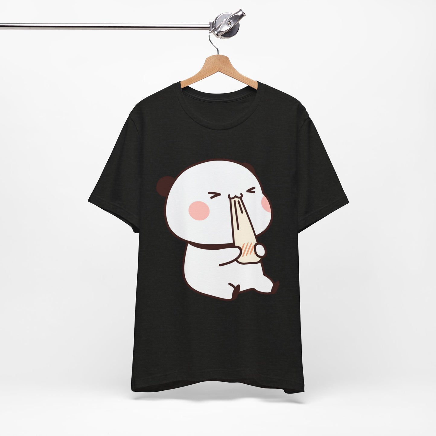 Cute Ramen Panda Tee – Whimsical Noodle Bowl Illustration Shirt