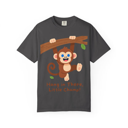 Little Champ Monkey Tee – Adorable “Hang In There” Kids Shirt for Everyday Adventure