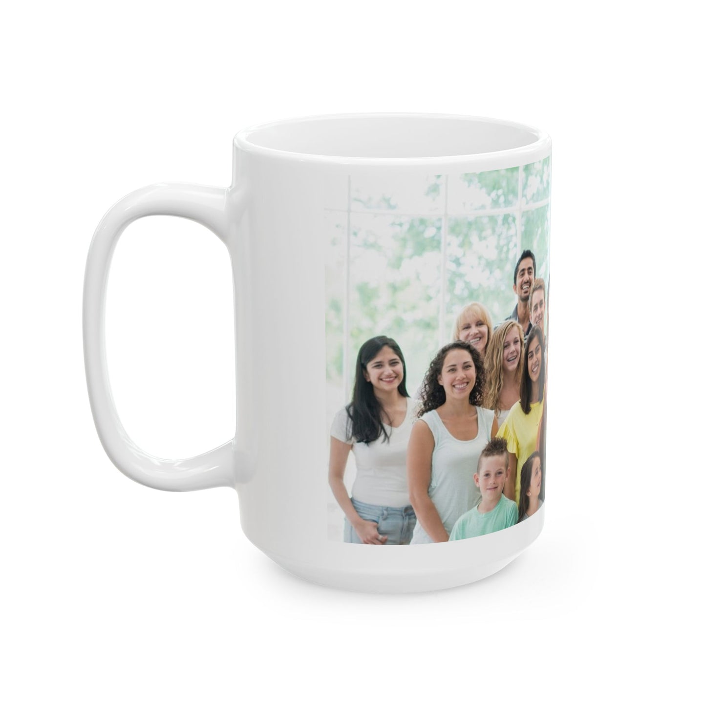 Community Photo Ceramic Mug — Personalized Group Photo Coffee Cup (11oz & 15oz)