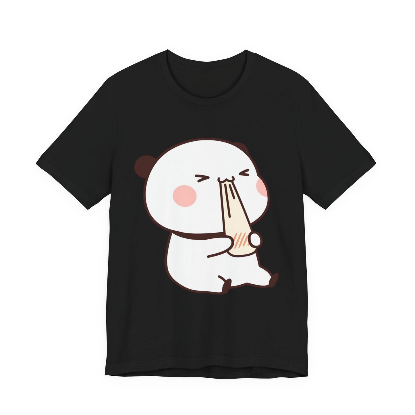 Cute Ramen Panda Tee – Whimsical Noodle Bowl Illustration Shirt