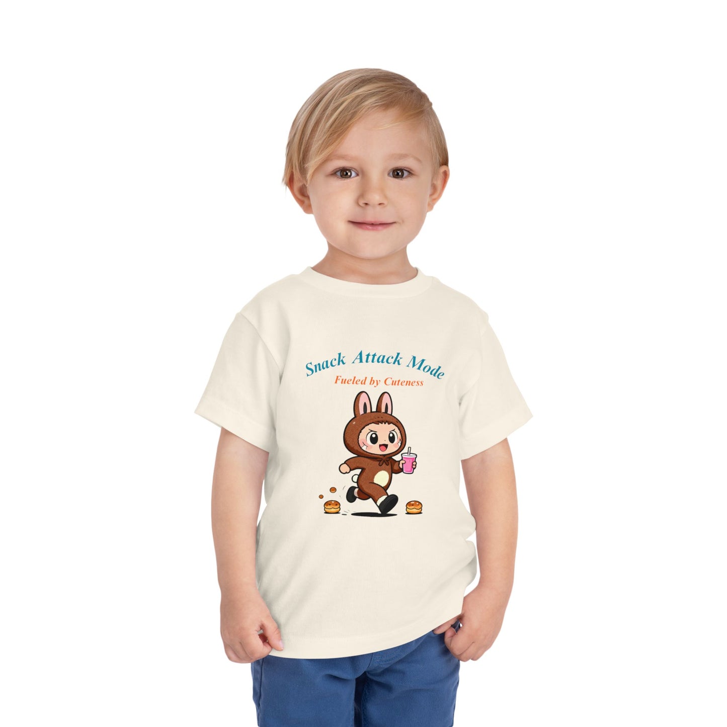 Snack Attack Bunny Tee for Toddlers – Cute Food-Loving Kids Graphic Shirt