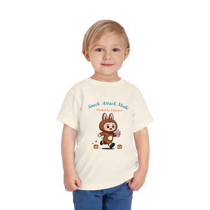 Snack Attack Bunny Tee for Toddlers – Cute Food-Loving Kids Graphic Shirt
