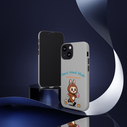 Bunny Bite Delight Phone Case – Cute Rabbit Snacking Design for Food Lovers