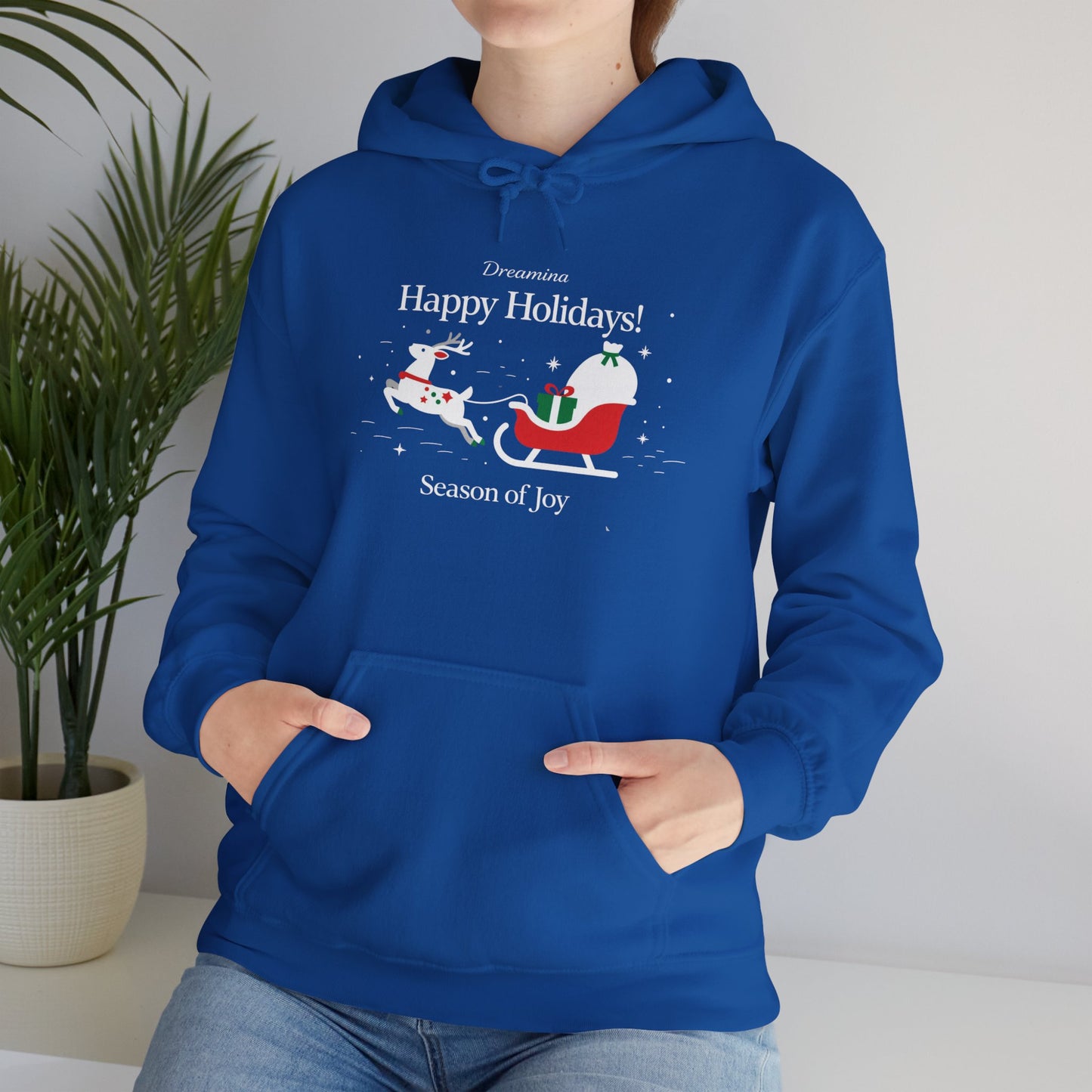 Santa Sleigh Holiday Hoodie – Cozy Christmas Pullover for Joyful Winter Moments