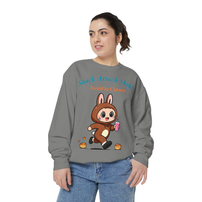 Kawaii Bunny Snack Lover Sweatshirt – Playful Costume Graphic Pullover for Cute Aesthetic Fans