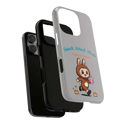 Bunny Bite Delight Phone Case – Cute Rabbit Snacking Design for Food Lovers