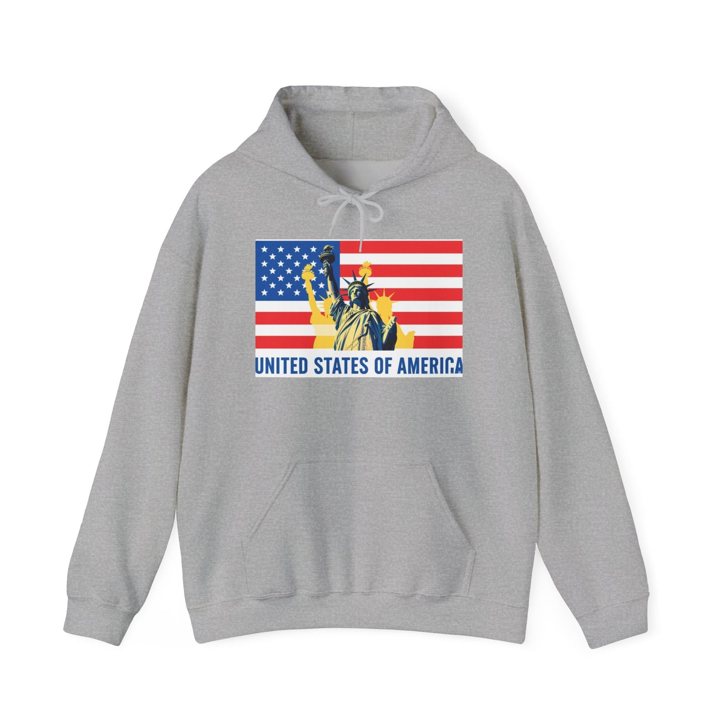 Custom Patriotic USA Flag Hoodie – Unisex Heavy Blend™ Sweatshirt | American Pride | Personalized Gift