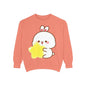 Kawaii Bunny and Star Sweatshirt – Cozy Cute Cartoon Crewneck for Dreamy Days