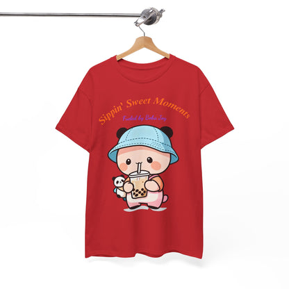 Kawaii Boba Panda T-Shirt – Cute Bubble Tea Lover Graphic Tee for Everyday Sweet Vibes