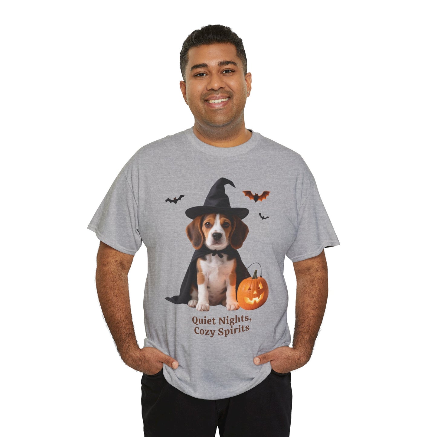 Midnight Pumpkin Glow Pup Tee — Cozy Witch Dog Shirt for Fall & Halloween Lovers